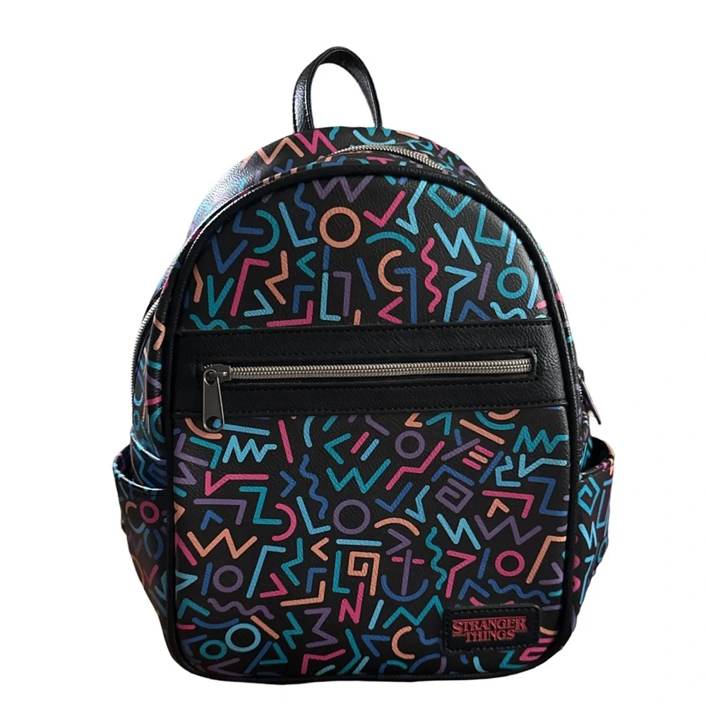 Stranger Things Mini Backpack Netflix Funko Geometric Print NWT